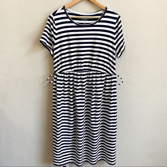NWT Isabel Maternity‎ Navy Stripe Dress - Picture 3 of 8